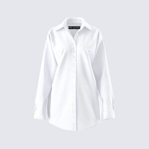 Finesse Claire white oversized button up